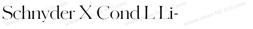 Schnyder X Cond L Li字体转换